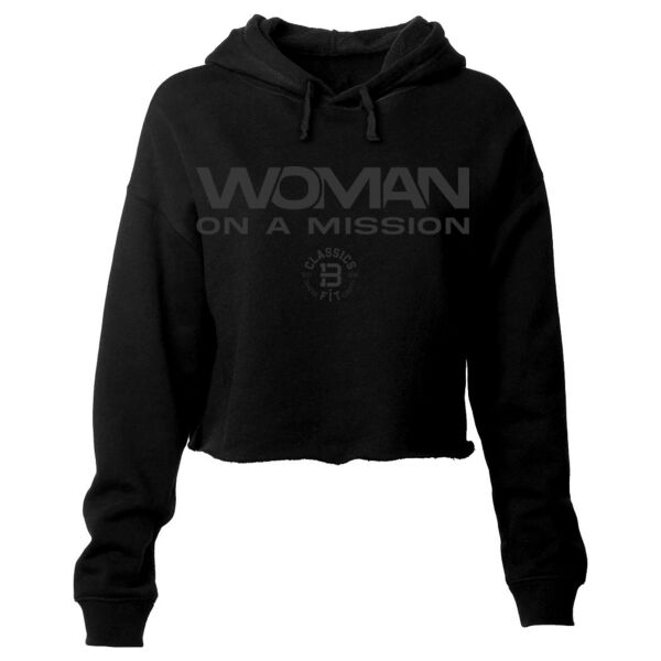 CLASSICS BFIT - WOMAN ON A MISSION - WOMEN'S CROPPED HOODIE - $P6NWDK$ Thumbnail