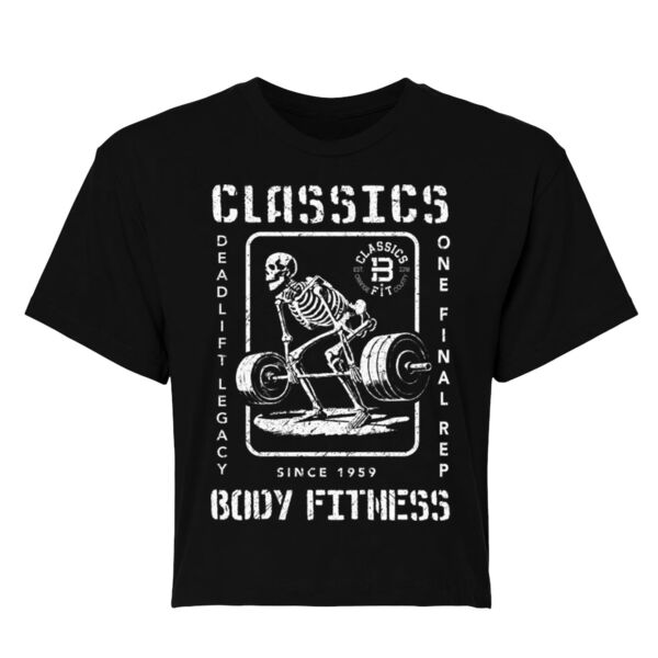 DEAD LIFT - WOMEN'S CROP T-SHIRT - $XS61RZ$ Thumbnail